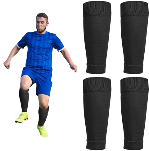XNIVUIS Fußball Stutzen & Socken - Unisex, Einheitsgröße, Schwarz (Wadenumfang 43cm)