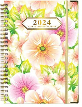 FIGGRITID Terminbuch & Planer 2024, Stundenplaner 2024, Januar 2024 – Dez. 2024, Tages- und Stundenplaner 2024, Premium-Papier (grün)