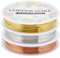 SUNNYCLUE 12.8M Alambre de Cobre para Joyería 0.8mm Calibre 20 Oro Plata Alambre para Artesanía Alambre para Joyería Alambre de Cobre Puro Desnudo Alambres para Artesanía de Joyería Alambre para
