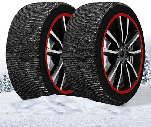 Super-Schneesocken für Elektroautos, 50 % Festigkeit + 50 % Haltbarkeit, für Elektroautos, SUV, 4 x 4, Wohnmobil, Wohnwagen, Nutzfahrzeuge (XXXL)