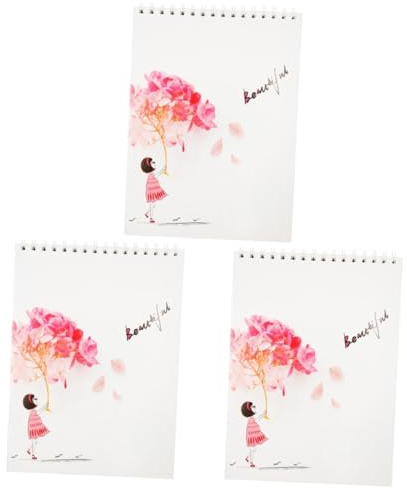 TEHAUX 3 Stück 30 Blatt zeichenbuch Malen Zeichnen Notizbuch leeres Notizbuch Hobo-Taschen für Frauen Notizbücher Skizzenbuch Malblock handgezeichnete Bücher Perlmutt Marker Album reisen