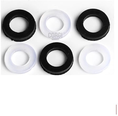 20pcs 1/2 1/2 Inch Flat Spacer Plumbing Faucet Washer Rubber Silicone Sealing Gasket for Hose Splitter Shower Head Water Pipe (Size : Black Rubber 20PCS)