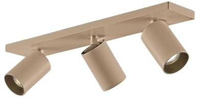 Arcchio Strahler Brinja (Modern) in Braun aus Aluminium (3 flammig, GU10) - Deckenlampe Deckenleuchte Lampe Spot Flurleuchte