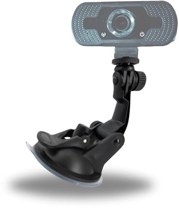 TronicXL Saugnapf Halterung für Webcam kompatibel mit Logitech Microsoft Aukey Halter Befestigung Fenster Schreibtisch Tischplatte Homeoffice Webcam Ständer
