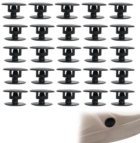 Bettinay 25PCS Plastic Rivets, 16mm Black Strap Replacement Rivets for Crocs and Any Shoes with Holes