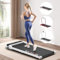 BLACK LORD Faltbares Walking Pad Laufband, 2 in 1 Elektro Home Office Laufband für Joggen und Laufen, Neigung, 3.2HP Fitnessgerät, Tragbar unter Schreibtisch, 140kg Kapazität, MS2, Weiß