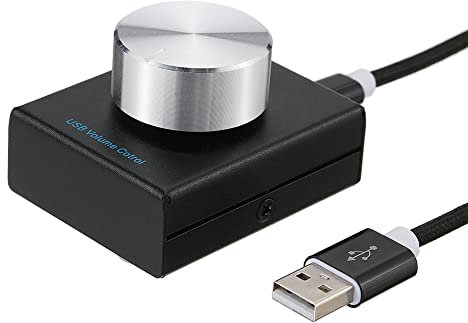 docooler USB-Lautstärkeregler, Audio-Lautstärkeregler des Computer-Lautsprechers, mit Ein-Tasten-Stummschaltfunktion, PC-Lautstärkeregler, Drehregler