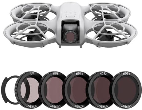 Skyreat Neo ND Filter Set, Multi-Coated Magnetic Neutral Density Kamera Objektiv 5Pack UV, ND8, ND16, ND32, ND64 Filter Kompatibel für DJI Neo Drohne Zubehör