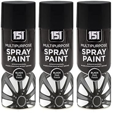 PEBBLE HUG Multipurpose Black Matt Spray, Fast-Drying, Including Metal, Wood, Plastic, Perfect For Both Indoor And Outdoor Projects, DIY Enthusiasts, 400ml, (3 Pcs)