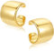 ALEXCRAFT Chunky Ear Cuff Gold Edelstahl Non-Piercing Fake Helix Knorpel Manschette Ohrringe Conch Manschetten Ohrringe für Frauen Freundin Mama