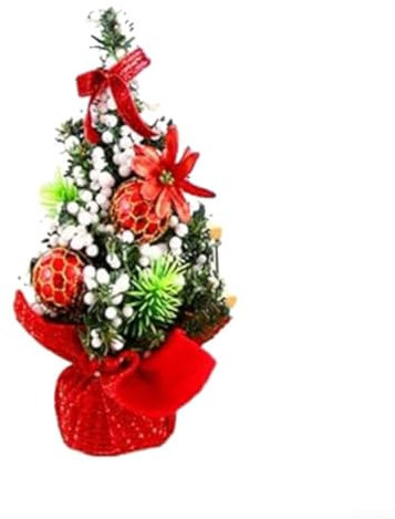 Mini albero di Natale artificiale pronto all'uso per decorare le vacanze senza sforzo (A)