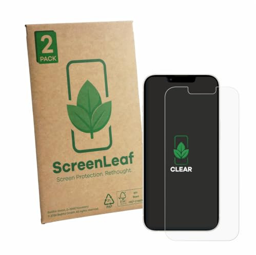 ScreenLeaf Schutzfolie für Apple iPhone 13 | 2 Stück Transparenter Displayschutz Made in Germany Klare Displayschutz-Folie Kratzfest