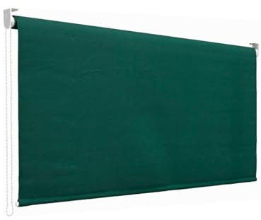 Tenda da Sole a Caduta 150x250 cm con Rullo in Alluminio, Parasole Esterno verde, Attacco Soffitto Incluso