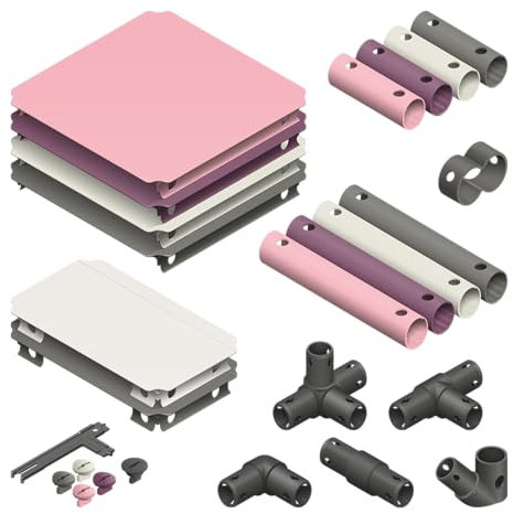 Quadro Kit d’Extension Home – Set d’Extension pour Grands Kits de Construction, Plus de flexibilité pour toboggans et modèles à marches, 12 plaques et 29 Tubes, certifié TÜV (Berry)