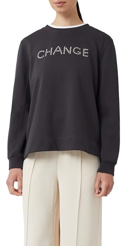 Comma Sweatshirt mit Nieten-Artwork