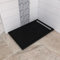 Receveur de douche noir rectangulaire - Antidérapant - Bac à douche 140x90x3cm - En résine - Pour douche à l'italienne