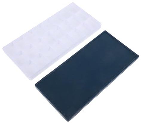 Angoily Silicone Lid Paint Storage Portable Watercolour Palette Tray Airtight Palette Case