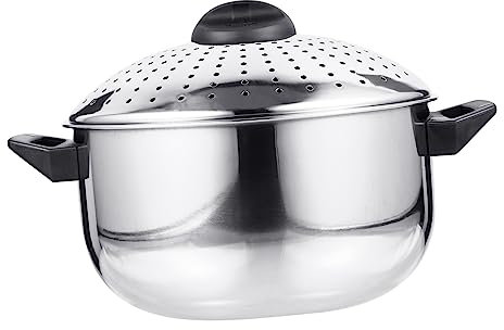 Garneck Edelstahl Nudeltopf Mit Siebdeckel 16cm Schnellkochfunktion Für Pasta Kochen Und Abgießen Mit Sicher Sitzendem Deckel Und Bruchfestem Design Für Heim Und Outdoor Einsatz