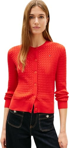 Tommy Hilfiger Damen Strickjacke Cardigan Zopfmuster