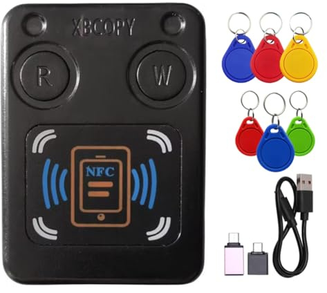 Koolenry NFC RFID Smart Chip Card Reader Copier +3XUID/CUID Keychain IC 13.56Mhz ID 125K 250K 375K RFID Token Clone Duplicator