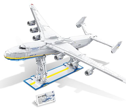 DUANT 39127 Technik 1:84 Antonov An-225 Mriya Klemmbausteine Bausatz, 5350 Teile groß Militär Transportflugzeug Flugzeugmodell für Sammler, Flugzeug Set für Erwachsene