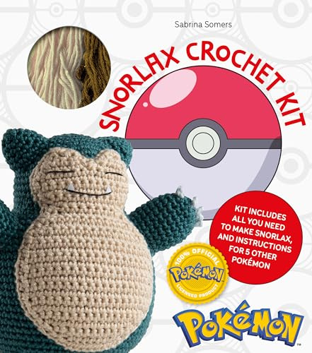 Pokémon Crochet Snorlax Kit: Includes materials to make Snorlax and instructions for 5 other Pokémon (PokéMon Crafts)