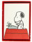 Graphique Peanuts Schreibmaschinen-Notizkarten, 16 Snoopy at Typewriter Karten verziert mit Glitzer, mit passenden Umschlägen und Aufbewahrungsbox, 8,3 x 12,1 cm