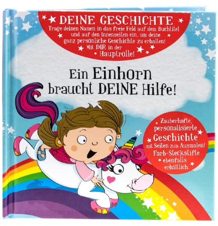 Personalisiertes Magisches Märchenbuch - Blanko Einhorn-Mädchen