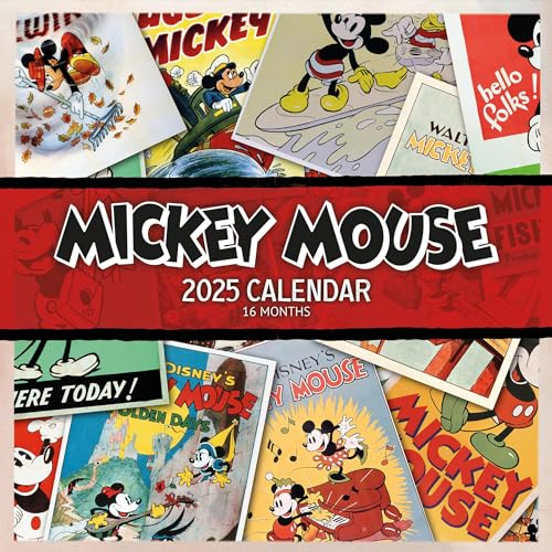 Pyramid – Mickey & Minnie Mouse 2025 Broschürenkalender, 30x30cm, Kalender für Fans der beliebten Disney-Ikonen, Monatskalender für die ganze Familie, nachhaltig nur mit Papierumschlag