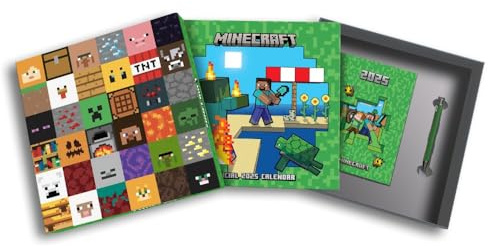 2025 Calendar Minecraft Calendar, A5 Diary and Pen Gift Box Set Official Product
