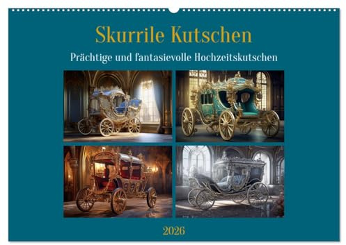 Skurrile Kutschen (Wandkalender 2026 DIN A2 quer), CALVENDO Monatskalender: Skurrile Kutschen sind außergewöhnliche und fantasievolle ... Elemente auszeichnen. (CALVENDO Kunst)