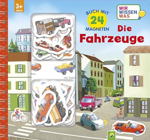 Magnetbuch Die Fahrzeuge mit 24 Magneten: Spielspaß für Kinder ab 3 Jahren