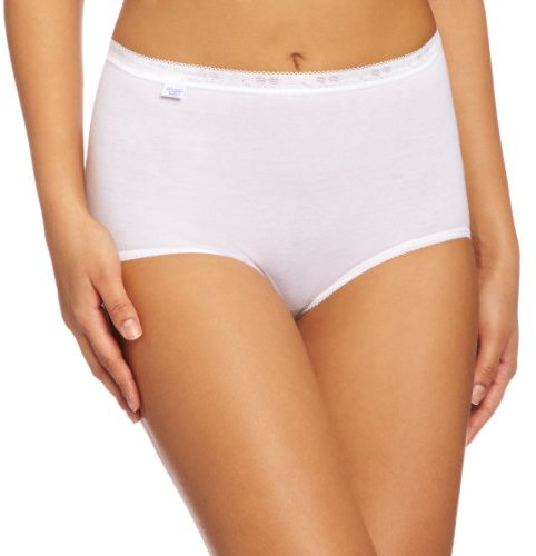 Sloggi Femme Basic+ 3p sloggi Basic Maxi Lot de 3 Culotte taille basse femme Tr s confortable Coton doux et respi, Blanc, 52