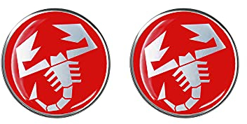 Abarth 21538 Stickers Adesivi 3D Scoprione, Diametro 12 mm