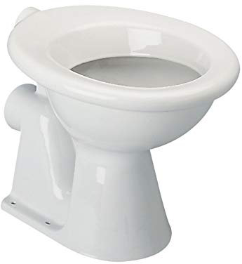 Cuvette ESCULAPE 38x52,5cm en porcelaine avec sortie horizontale D102mm, blanc Réf P259101