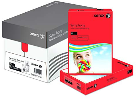 xerox A4 80 GSM Symphony Printer Paper Box - Dark Red