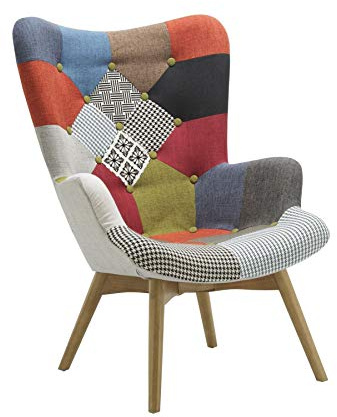 Birlea Patched Sloane Chair, Fabric, Multi-Colour