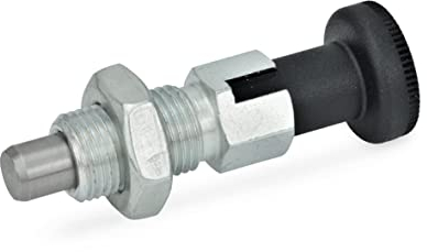 Ganter Normelemente GN 717-8-M16X1, 5-CK-ST - Rastbolzen, Silber, 2 Stück