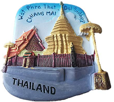 3D Chiang Mai Thailand Kühlschrankmagnet, Heim- und Küchendekoration, magnetischer Aufkleber, Chiang Mai Thailand, Kühlschrankmagnet, Reise-Souvenir-Geschenk