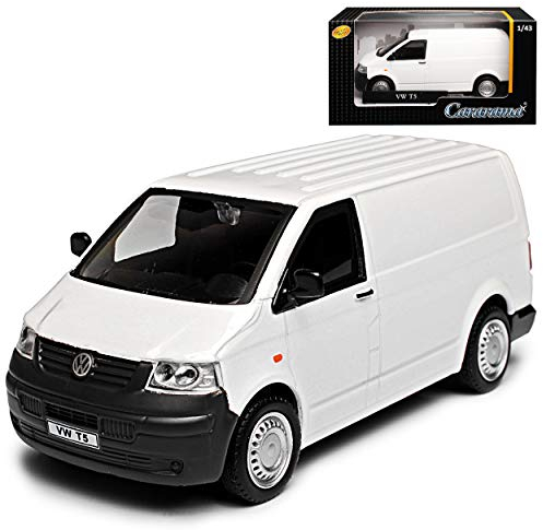 Cararama Volkwagen T5 Transporter Kasten Weiss 2003-2015 1/43 Modell Auto