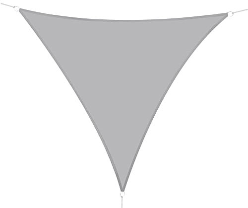 Outsunny Voile d'ombrage Triangulaire Grande Taille 3 x 3 x 3 m Polyester imperméabilisé Haute densité 160 g/m² Gris Clair