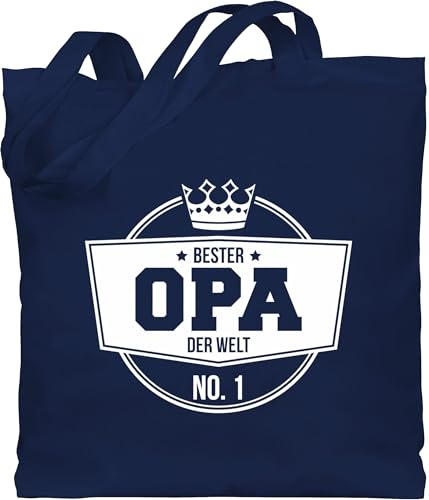 Shirtracer Baumwolltasche - Geschenke - Bester Opa der Welt - Unisize - Navy Blau - beste geschenk batertag ist beutel für großvater opas fater tag welt. baumwolle großväter vateetag jutebeutel