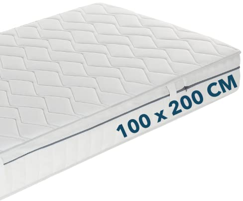 Ortho-Relax Matratze 100x200cm, 23cm hoch, Härtegrad H2, 100 Nächte Probeschlafen, 5-Zonen-Spezial-Komfortschaum-Matratze, Luftkanaltechnik & Klimaband für erhöhte Atmungsaktivität, Öko-Tex 100