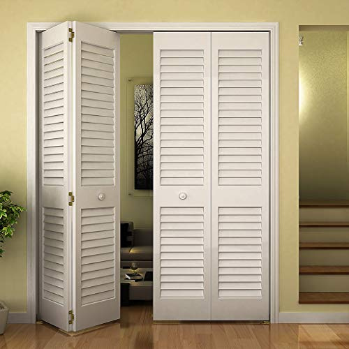 Schranktür, 2-fach faltbar, Louver Plantation, Weiß 28X80 weiß