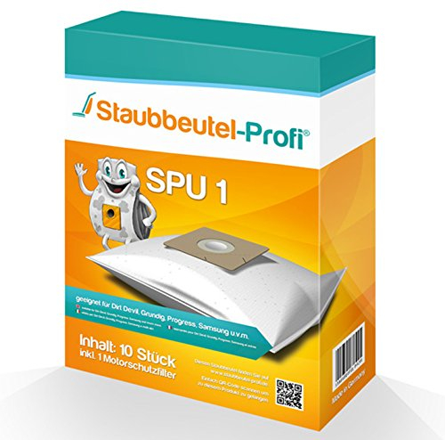 10 Staubsaugerbeutel SPU1 geeignet für Dirt Devil Quigg 5390 Allegra Swiffy Mustang Cargo