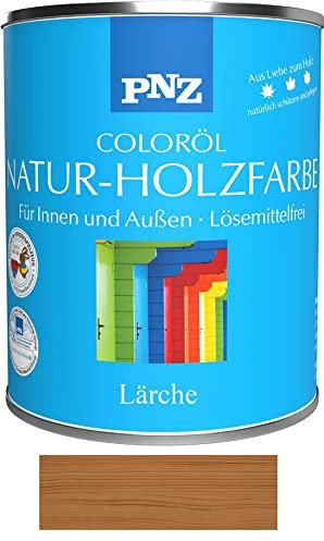 PNZ Natur-Holzfarbe Coloröl Holzschutz von Gartenwelt Riegelsberger Holzlasur UV-Schutz Premiumklasse Lärche 0,75 Liter