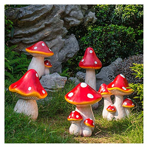 GROQW Outdoor-Statue Gartenskulptur Holz Pilze DIY Pflanze Gartendekoration Mini Micro Craft Ornament Gartenverzierung Outdoor (Farbe : #8) Geschenk