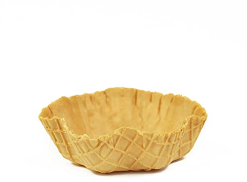 wisefood Eiswaffel, 30 Waffelbecher 40mm Ø 120mm perfekt für Softeis, essbare und knusprige Softeiswaffel