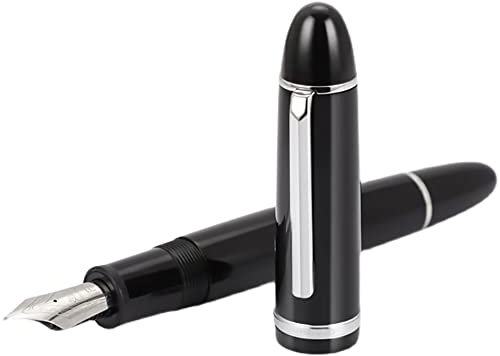 Jinhao X159 Füllfederhalter, Nr. 8, extra feine Feder, schwarzes Acryl, große Größe