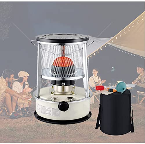 Xrdbfd Petroleumofen Für Innenräume, Petroleumheizung Ohne Strom, Öl-Paraffin-Petroleum-heizung Für Camping, Zeltheizung, Kochen, Petroleumkocher-heizer Für Draußen,6Lwhite